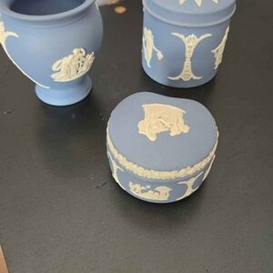 Wedgwood Blue and White Accent Vases